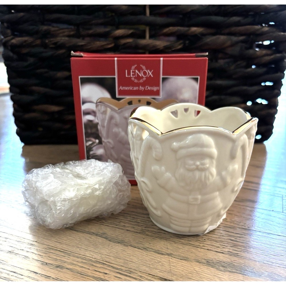 Lenox American‎ by Design Merry Lights 3.5" Santa Votive New